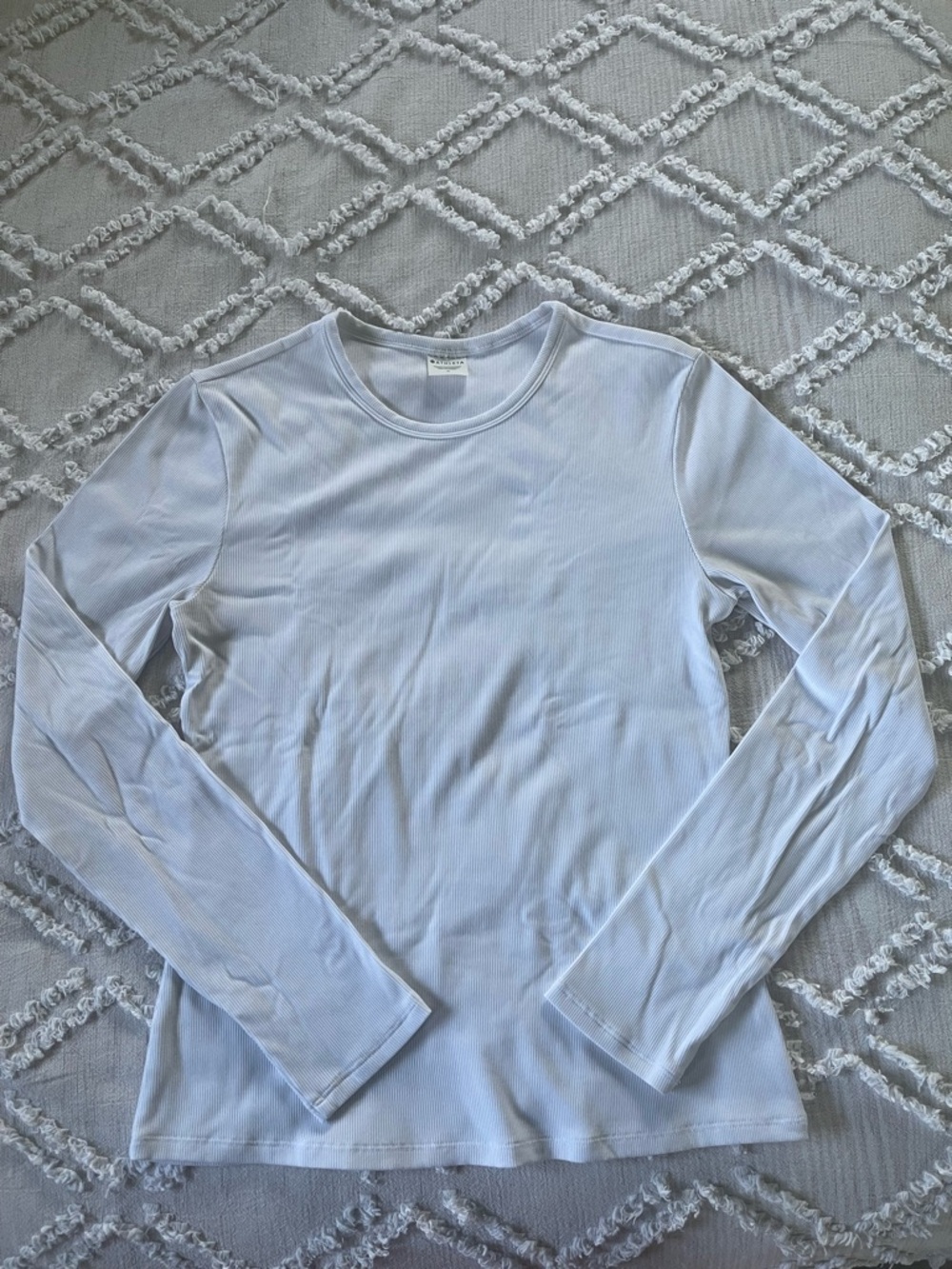 Athleta Signature Rib Top White